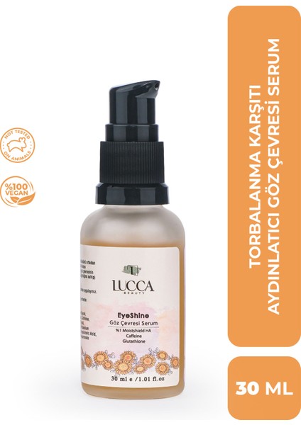 Eyeshine Torbalanma Karşıtı Göz Çevresi Serum 30 ml - C Vitamini, Glutatyon ve Hyaluronik Asit Içeren Cilt Serumu