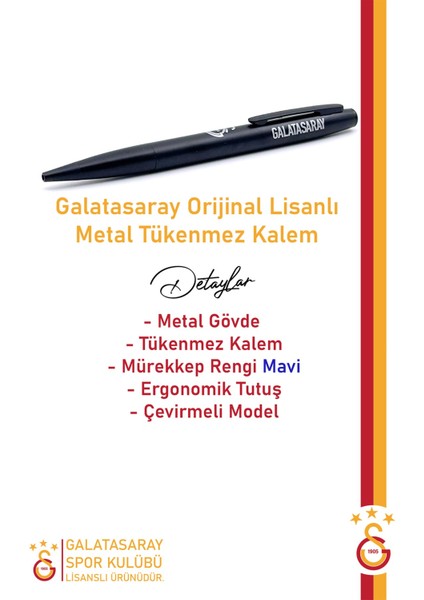Orijinal Lisanslı Premium Metal Tükenmez Kalem Hediyelik Ahşap Kutulu fiyatları