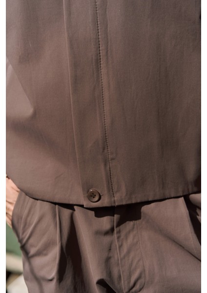 Sergio Kemer Detay Kahve Erkek Ceket