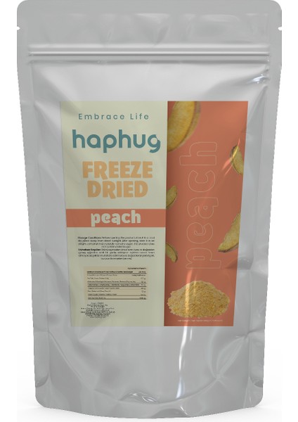 Freeze Dried Dondurularak Kurutulmuş Toz Şeftali - 200 gr