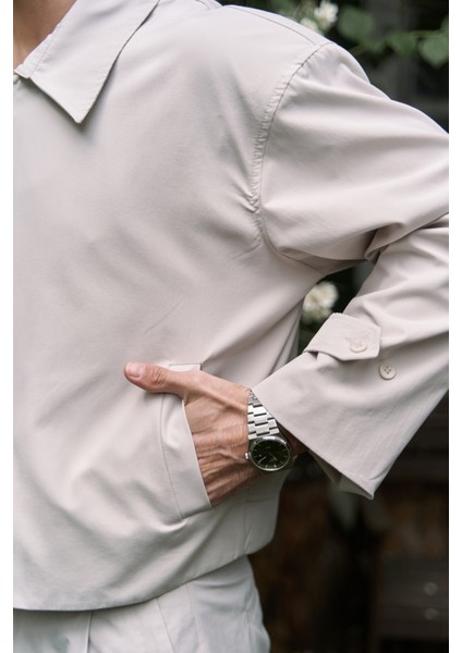 Sergio Kemer Detay Gri Erkek Ceket