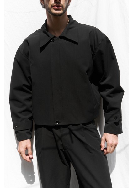 Sergio Kemer Detay Siyah Erkek Ceket