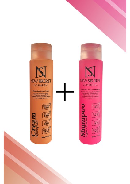 Cosmetic -Rice Water Protein Shampoo + Repairing Care Creem