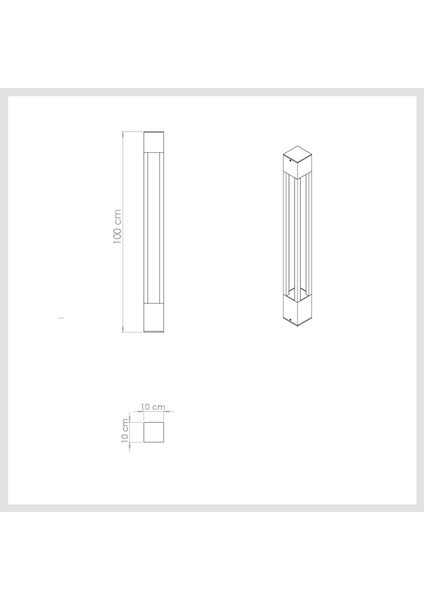 Led’li Alüminyum Peyzaj Aydınlatması | 100 cm Bollard Bahçe Aydınlatma Direği modelleri