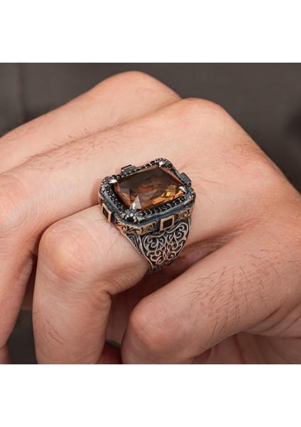 Zultanit Taşlı 925 Ayar Erkek Gümüş Yüzük fiyatları