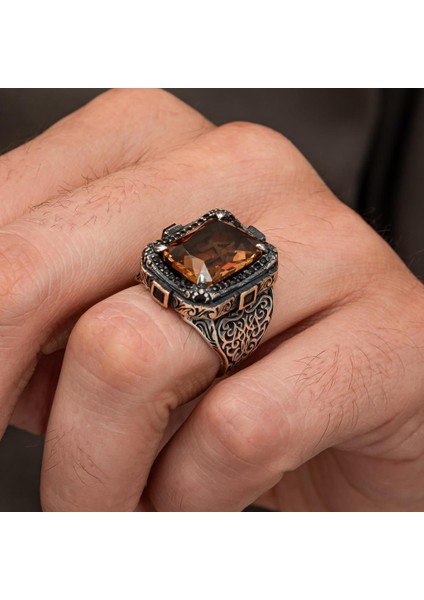 Zultanit Taşlı 925 Ayar Erkek Gümüş Yüzük indirimleri