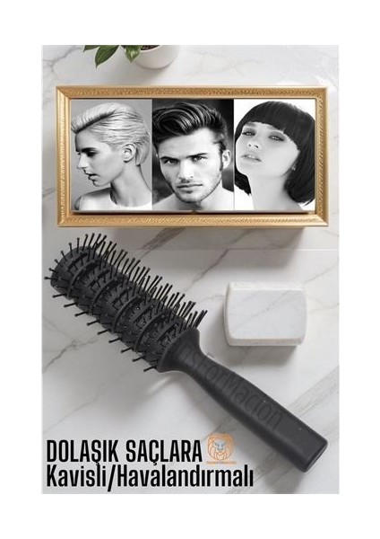 Nano Dolaşık Saç Tarağı Kavisli Havalandırmalı