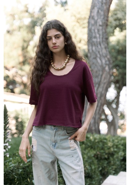 Ripley Yarım Kol Bordo T-Shirt fiyatları