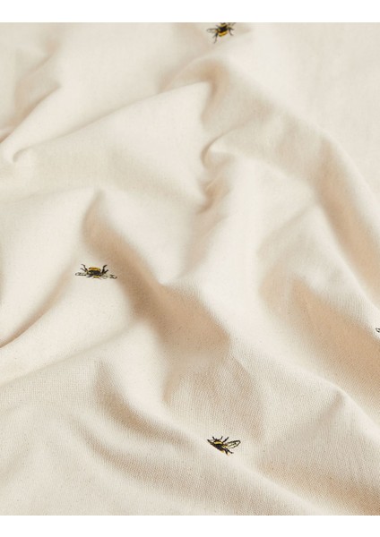 Saf Pamuklu Arı İşlemeli Masa Örtüsü modelleri