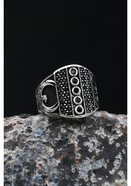 925 Ayar Gümüş Yüzük Anka Kuşu Figürlü Zirkon Taş Süslemeli 902052 fiyatları