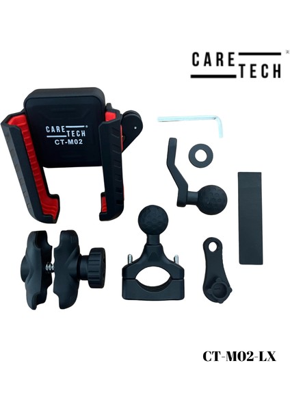 CT-M02 LX Telefon Tutucu Gidon Ayna Montajlı Motosiklet Tek Elle Kilitleme Su geçirmez Üniversal indirimleri