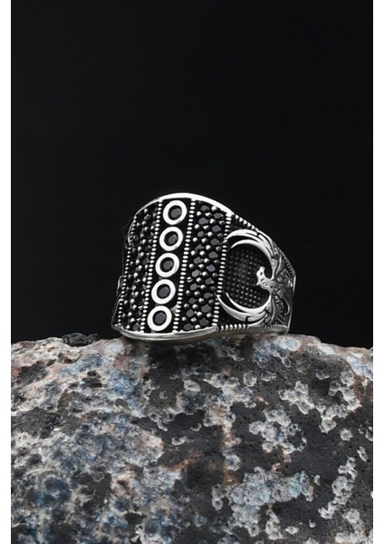 925 Ayar Gümüş Yüzük Anka Kuşu Figürlü Zirkon Taş Süslemeli 902052 indirimleri