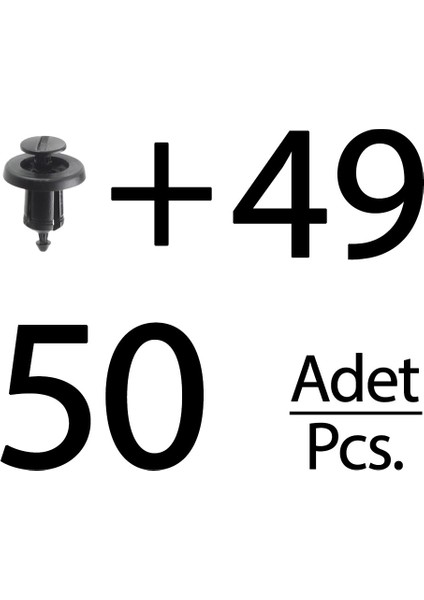 Renault için 50 Adet Tampon ve Panjur Klips