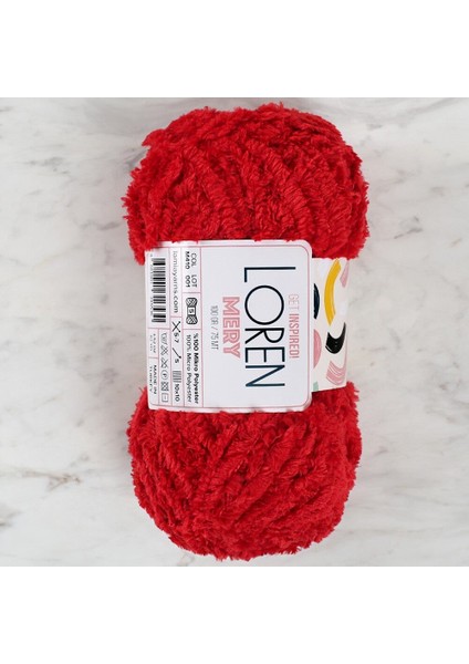 Loren Mery Kırmızı El Örgü Ipi - M410 - 34316