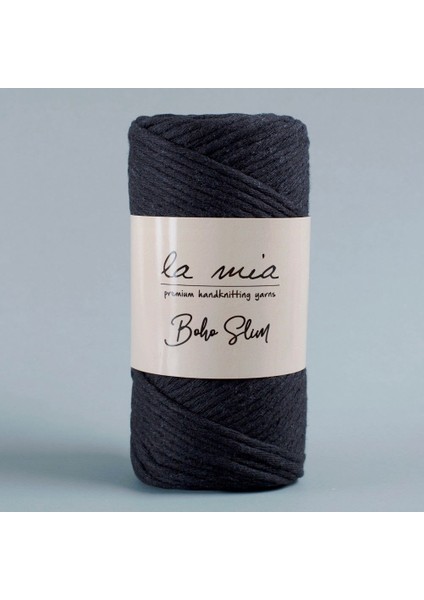Boho Slim Siyah El Örgü İpi -L006 - 34203