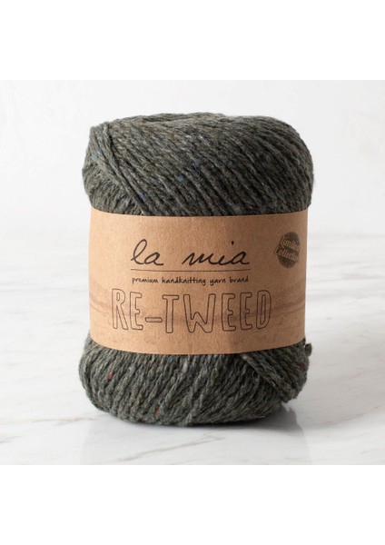 La Mia Re-Tweed Yeşil Melanj El Örgü Ipi - L131 - 34405