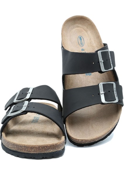 KS0765SE Soft Step Erkek Çift Bantlı Mantar Terlik 40-46 04 - Mat Siyah fiyatları