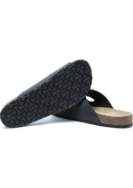 KS0765SE Soft Step Erkek Çift Bantlı Mantar Terlik 40-46 04 - Mat Siyah fırsatları