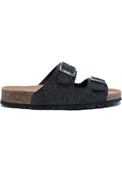 K15011 Soft Step Kadın Çift Bantlı Mantar Terlik 36-41 Black/siyah