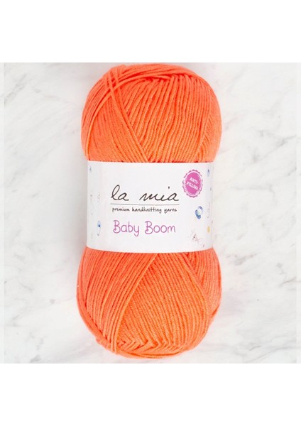 Baby Boom Neon Turuncu El Örgü İpi - 1212 - 34109