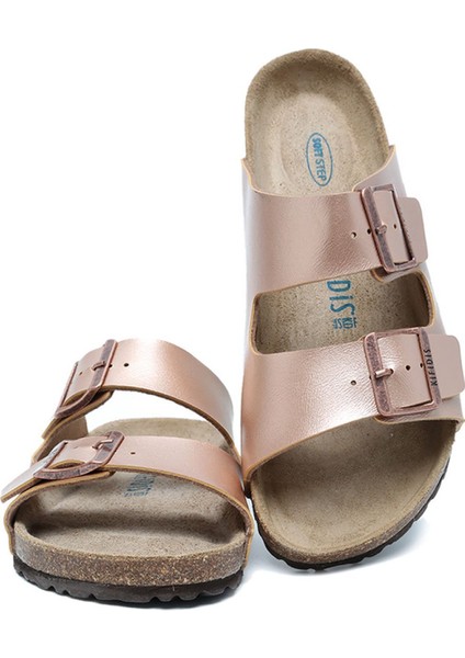 KS10260SK Soft Step Kadın Çift Bantlı Mantar Terlik 36-41 44 - Rose Gold fiyatları
