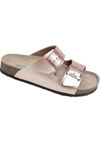 KS10260SK Soft Step Kadın Çift Bantlı Mantar Terlik 36-41 44 - Rose Gold modelleri