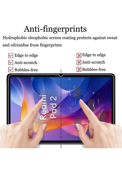 Xiaomi Redmi Pad 2 11 Inç 2025 Ekran Koruyucu Şeffaf Cam Nano Esnek Kırılmaz Tablet Camı 9h modelleri