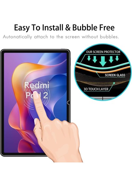 Xiaomi Redmi Pad 2 11 Inç 2025 Ekran Koruyucu Şeffaf Cam Nano Esnek Kırılmaz Tablet Camı 9h fırsatları