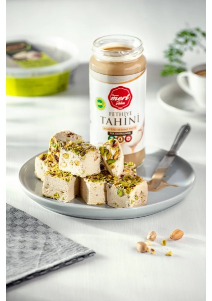 Şeker Ilavesiz Antep Fıstıklı Tahin Helvası (450 Gr)