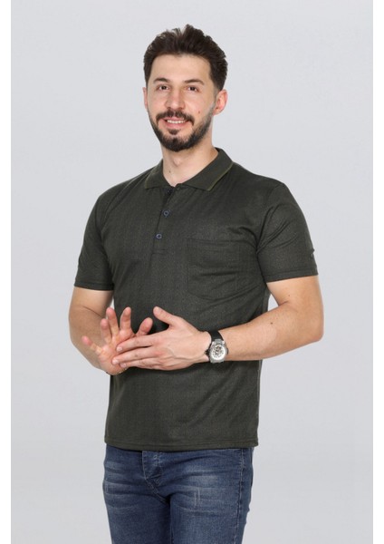 Erkek Baba Tişört Yakalı Cepli Desenli Model Klasik Kesim fiyatları