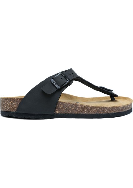 KS8871SK Soft Step Kadın Parmak Arası Mantar Terlik 36-41 04 - Mat Siyah