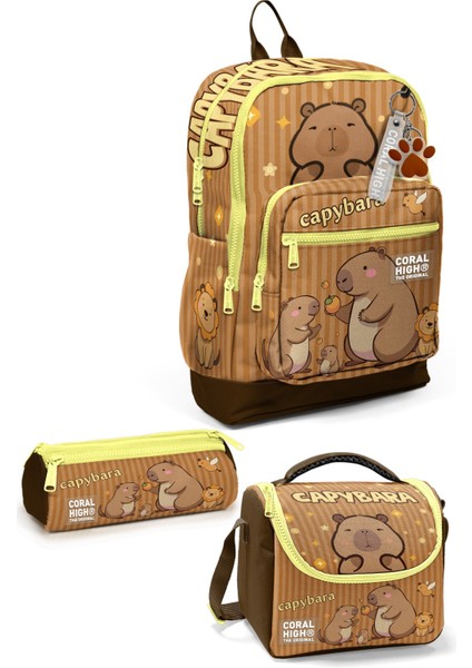 Kids Kapibara Desenli 3’lü Okul Çanta Seti SET0123783