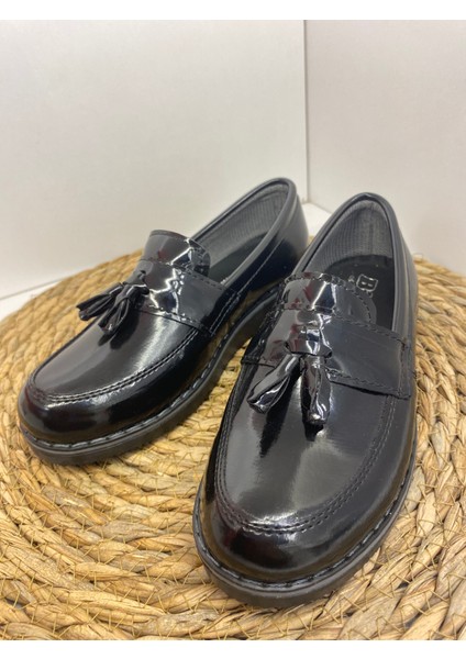 Siyah Rugan Loafer Ayakkabı