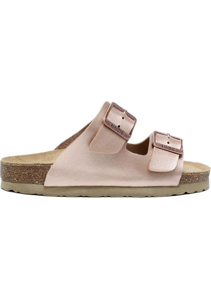 KS10260SJ Kifidis-Kids Soft Step Çocuk Çift Bantlı Mantar Terlik 30-35 44 - Rose Gold