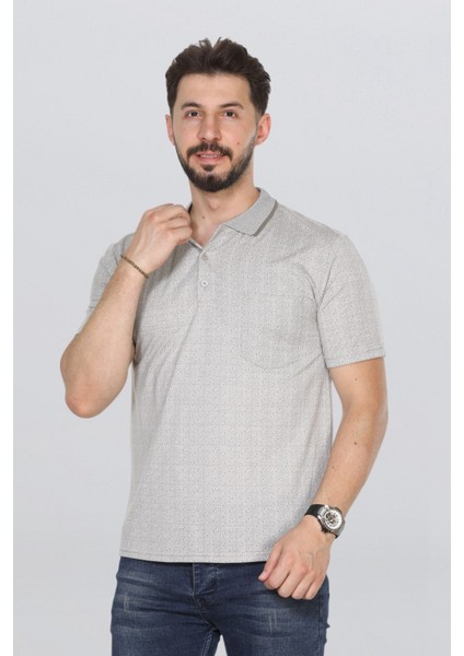 Erkek Baba Tişört Yakalı Cepli Desenli Model Klasik Kesim modelleri