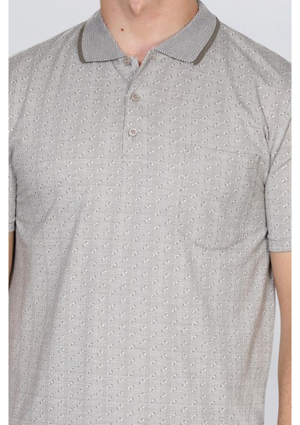 Erkek Baba Tişört Yakalı Cepli Desenli Model Klasik Kesim fırsatları