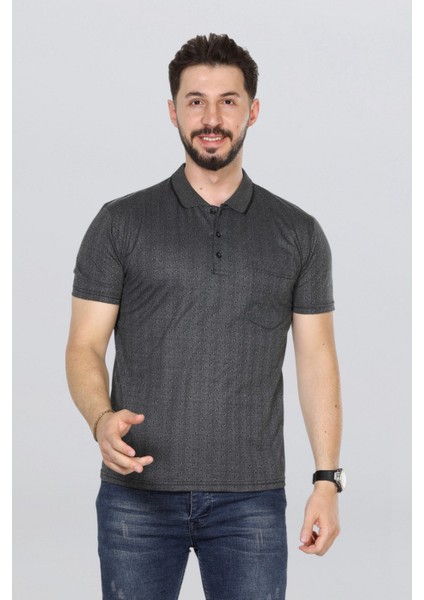 Erkek Baba Tişört Yakalı Cepli Desenli Model Klasik Kesim modelleri