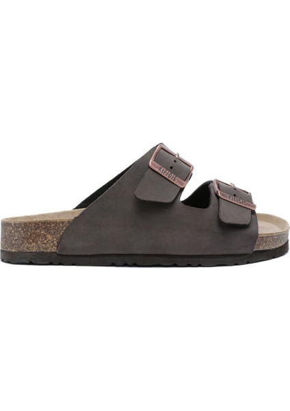 KS10260SK Soft Step Kadın Çift Bantlı Mantar Terlik 36-41 03 - Kahve