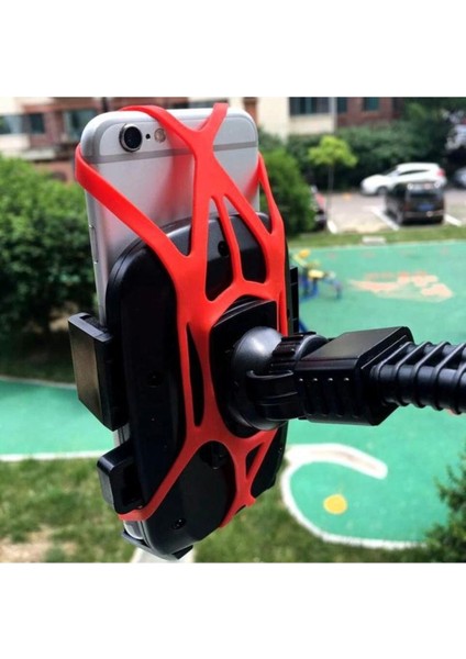 Lastik Destekli Standlı Bisiklet Telefon Tutucu Telefon Tutucu Aksesuarları Gidon Telefon Tutucusu modelleri
