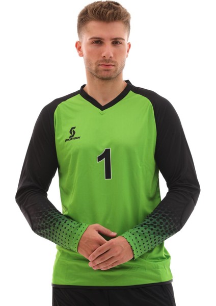 Yeşil Şortu Sünger Destekli Kaleci Forma Takımı R0124