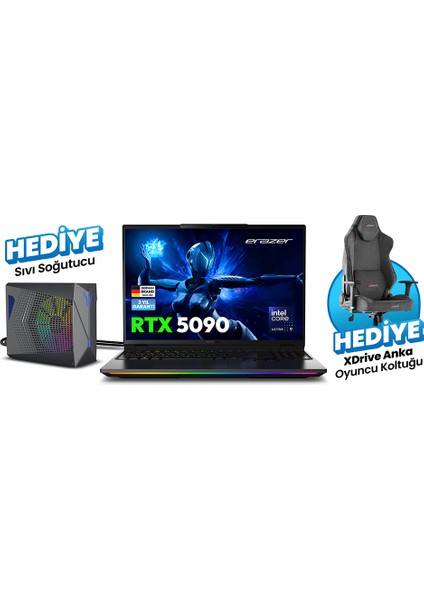 Beast 16 X1 MD62732 Intel Ultra 9 275HX 32GB 2TB SSD RTX5090 Windows 11 Home 16" 300Hz QHD+ MiniLED Taşınabilir Bilgisayar