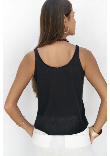 Salnor Basic Siyah Crop