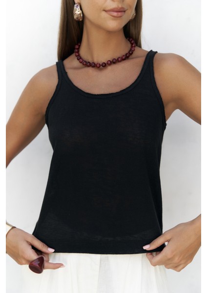 Salnor Basic Siyah Crop