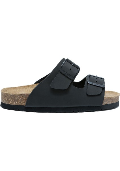KS10260SJ Kifidis-Kids Soft Step Çocuk Çift Bantlı Mantar Terlik 30-35 04 - Mat Siyah