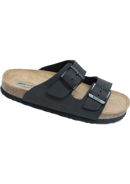 KS10260SJ Kifidis-Kids Soft Step Çocuk Çift Bantlı Mantar Terlik 30-35 04 - Mat Siyah fiyatları