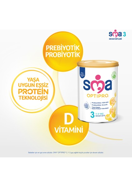 Optipro 3 Toz Devam Sütü 1200 g – 12-24 Ay Bebekler için DHA ve Probiyotik İçerikli, Vitamin-Mineral Takviyeli, İsviçre Üretimi