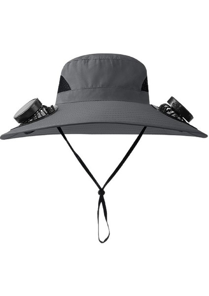 Fan Güneş Şapkası ile Erkek Açık Tırmanma Balıkçılık Güneşlik (Yurt Dışından)