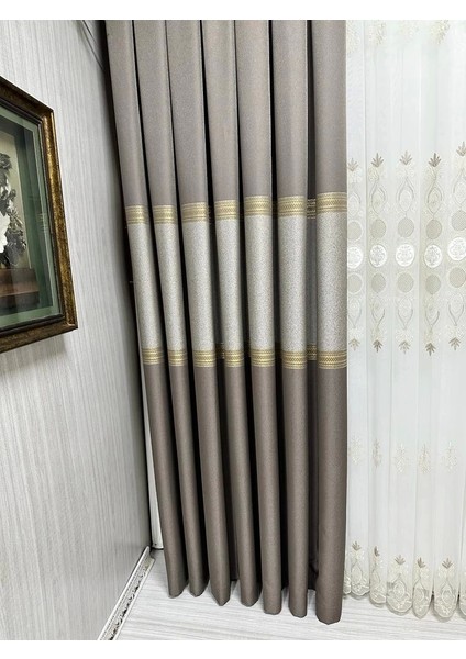 Nivemeshome Manavgat Toprak FT632113 V-5301 1/3 Sık Pileli Fon Perde Apm