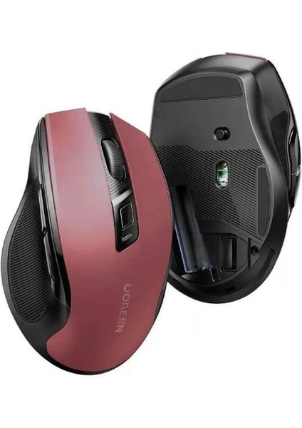 4000 Dpı Ergonomik Sessiz Kablosuz Optik Mouse, Kırmızı, 25752 modelleri