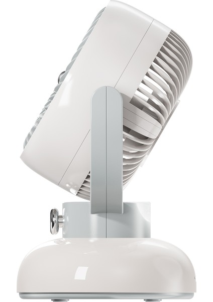 EFN12 Krem 1200MAH 3 Hız Kademe LED Işıklı Retro Masaüstü USB Fan indirimleri